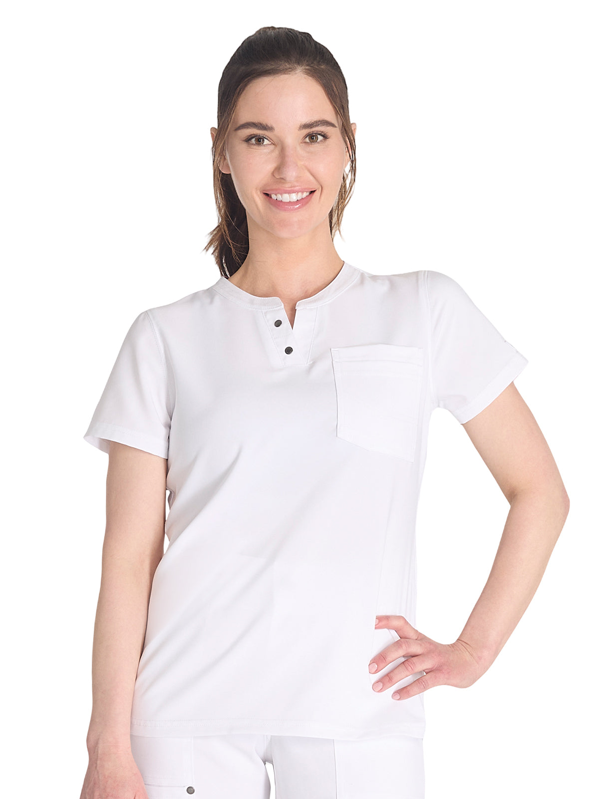 Women's 1-Pocket Henley Top