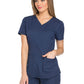 Women's 3-Pocket V-Neck Top - DK730 - Navy