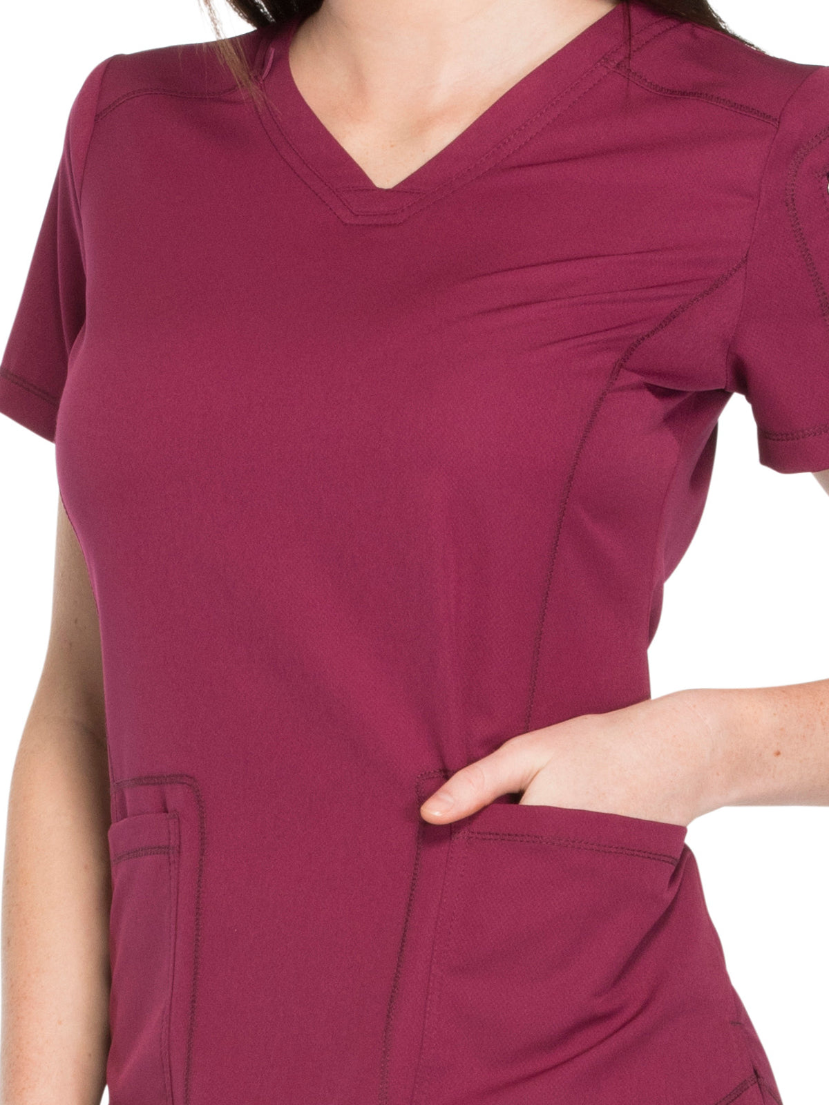 Women's 3-Pocket V-Neck Scrub Top