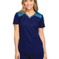 Women's 3-Pocket V-Neck Top - DK740 - Navy