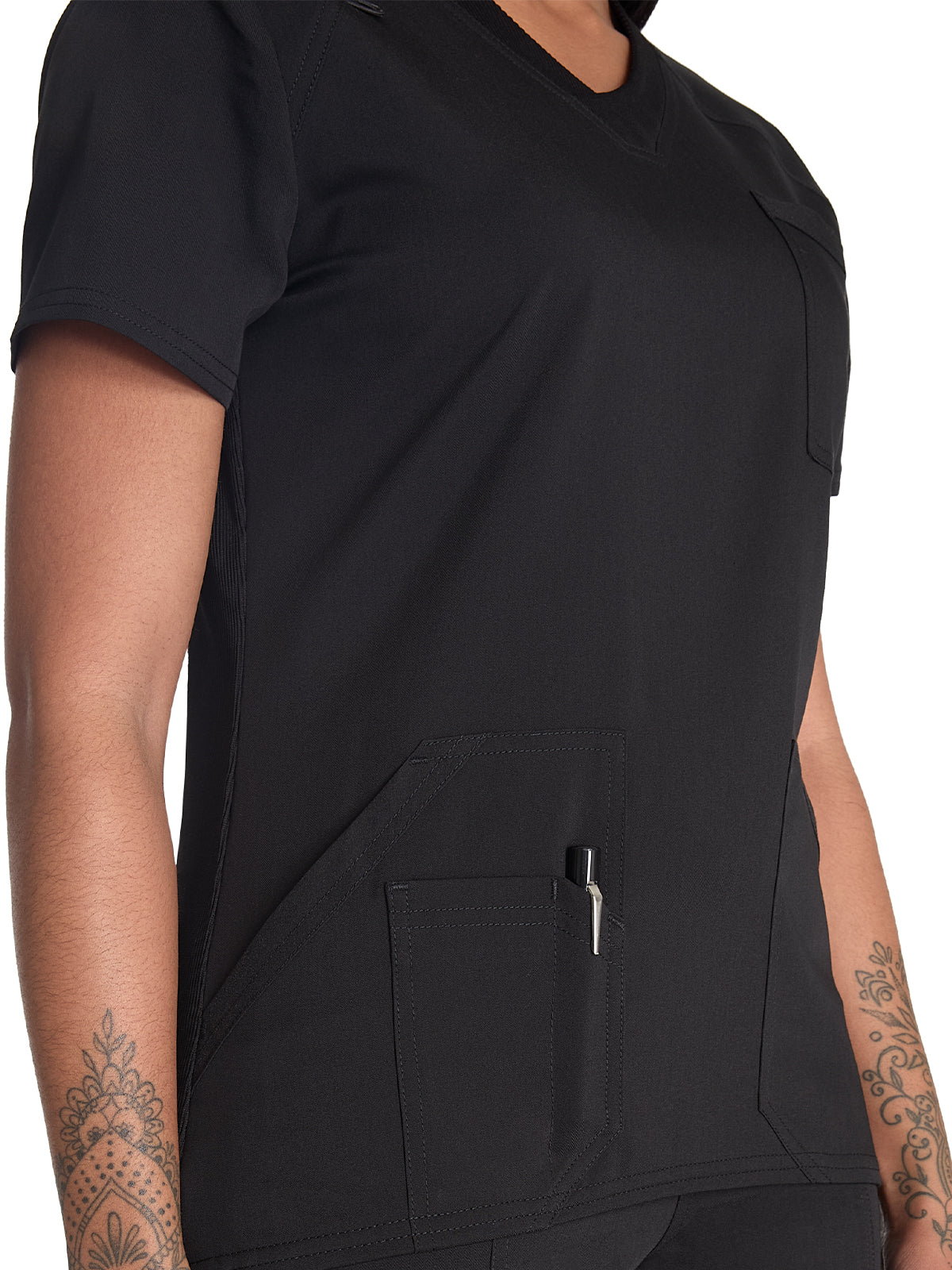 Women's 4-Pocket V-Neck Top