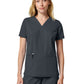 Women's 2-Pocket V-Neck Scrub Top - DK856 - Pewter