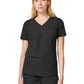 Women's 1-Pocket V-Neck Tuck-In Scrub Top - DK857 - Black