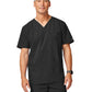 Men's 3-Pocket V-Neck Scrub Top - DK859 - Black