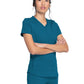 Women's 5-Pocket Rib Knit V-Neck Scrub Top