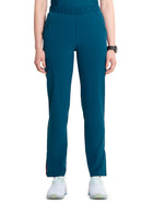 Women's Tapered Leg Cargo Pant - IN120A - Caribbean Blue