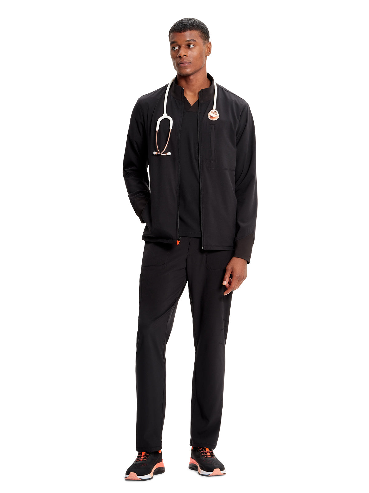 Men's Zip Front Scrub Jacket