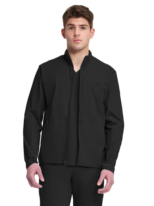 Men's 3-Pocket Warm-Up Jacket - IN527A - Black
