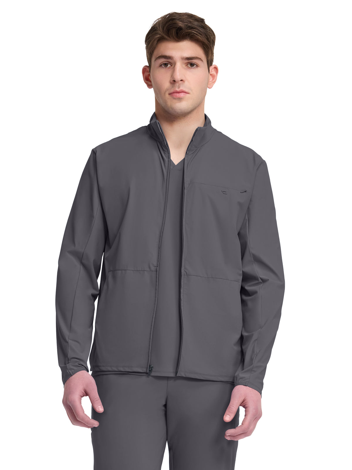 Men's 3-Pocket Warm-Up Jacket - IN527A - Pewter