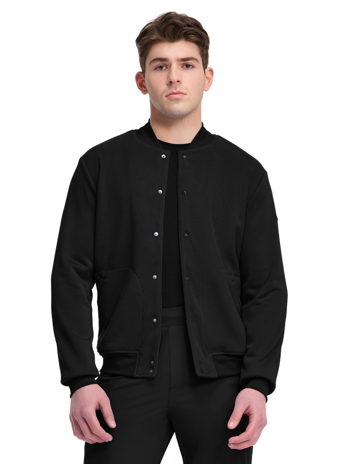 Men's 2-Pocket Sport Bomber Jacket - IN528 - Black
