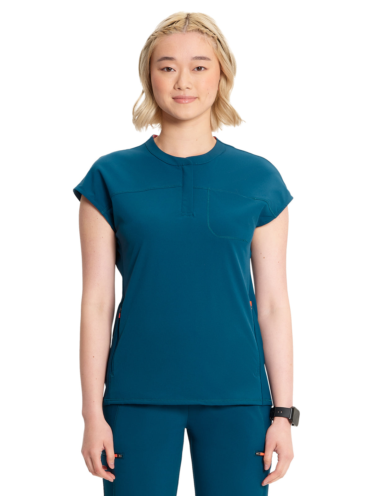 Women's Henley Scrub Top