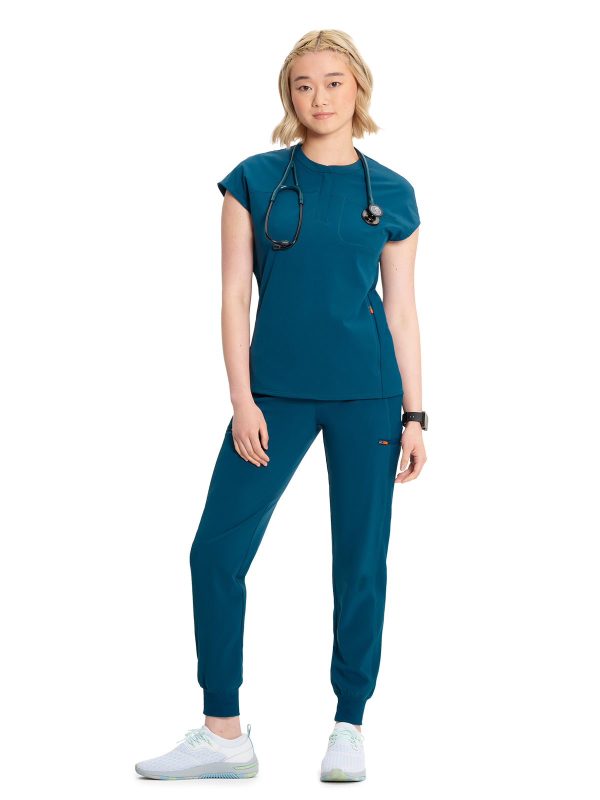 Women's Henley Scrub Top