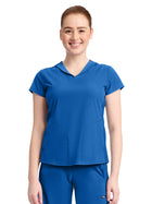 Women's 2-Pocket Mock-Wrap V-Neck Top - IN635A - Royal