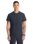 Men's 3-Pocket Crew Neck Top - IN646A - Pewter