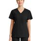 Women's 2-Pocket V-Neck Top - IN647A - Black
