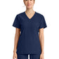Women's 2-Pocket V-Neck Top - IN647A - Navy