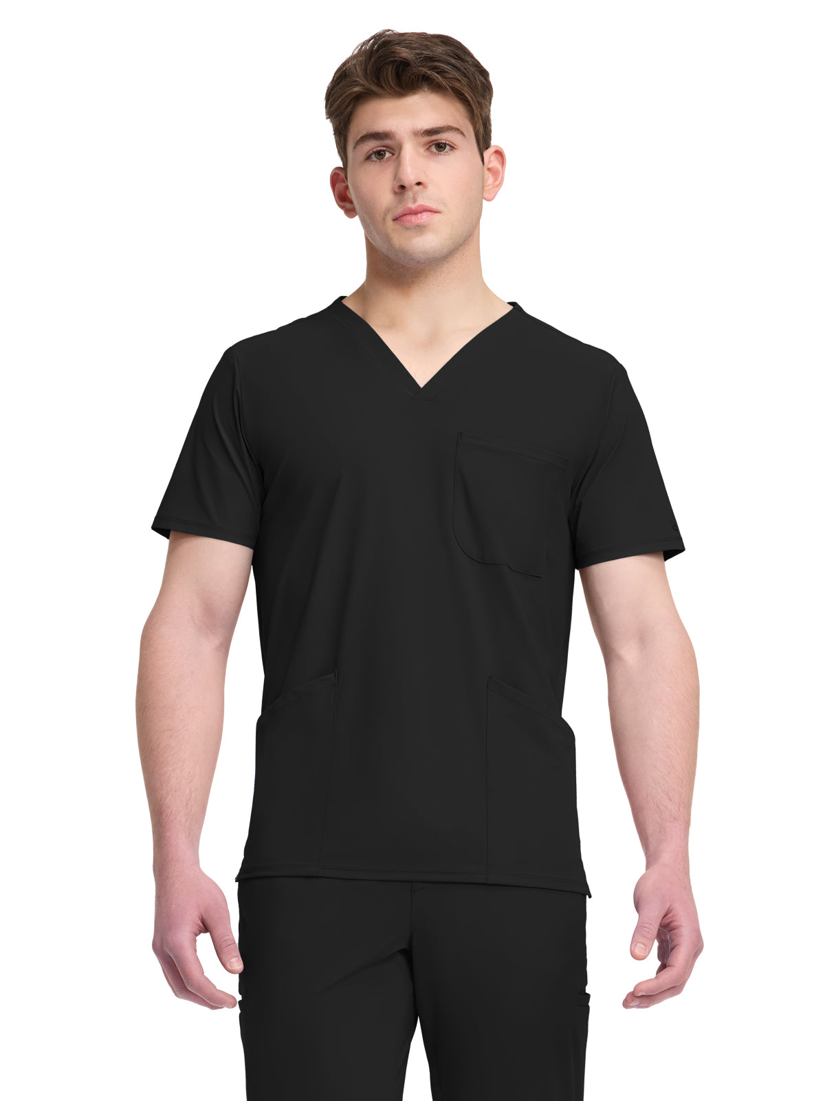 Men's 3-Pocket V-Neck Top - IN651A - Black