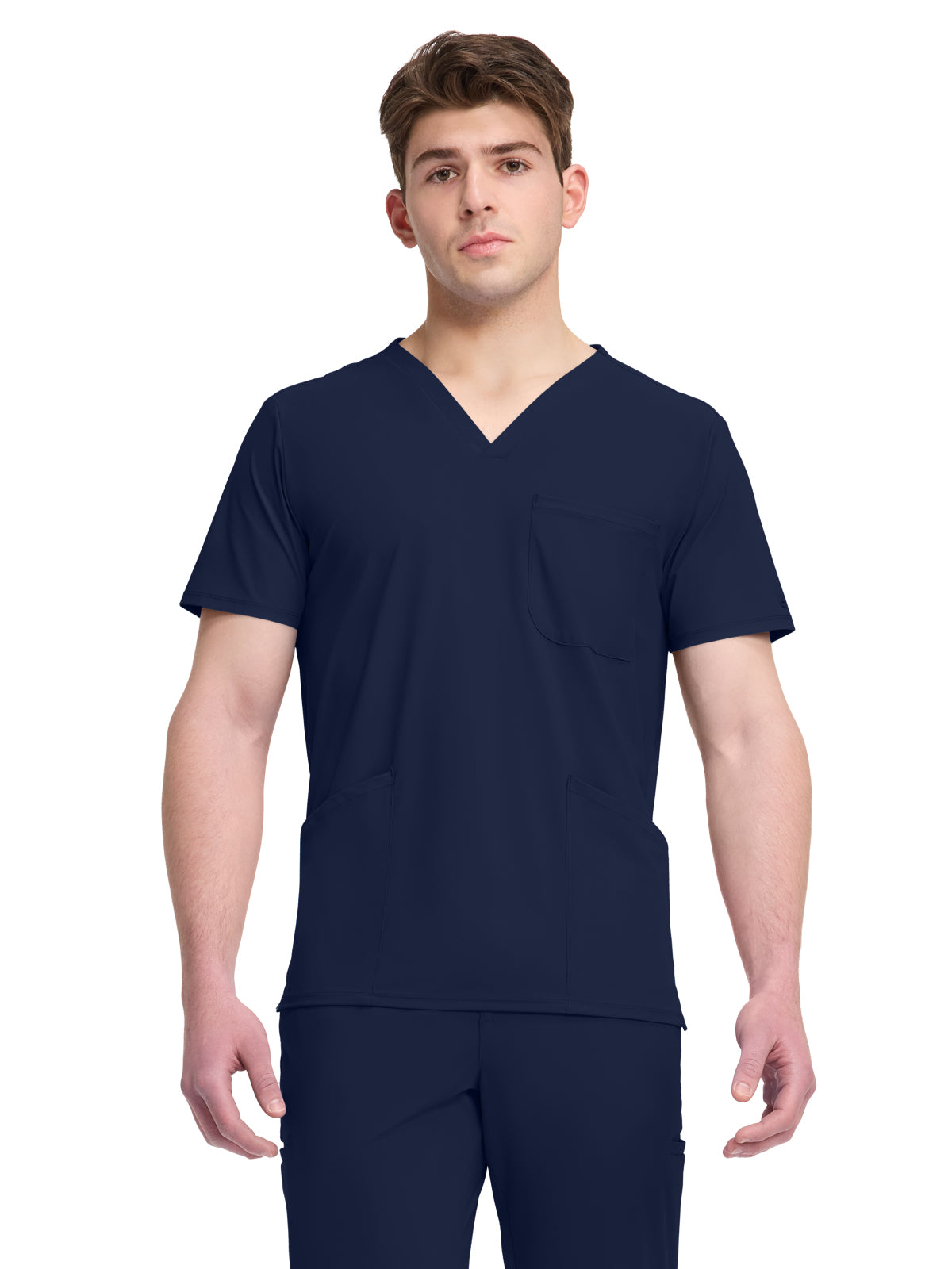 Men's 3-Pocket V-Neck Top - IN651A - Navy