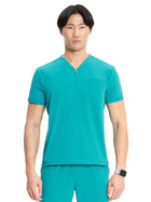Men's V-Neck Top - IN702A - Teal Blue