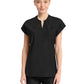 Women's 2-Pocket Henley Top - IN811A - Black