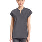Women's 2-Pocket Henley Top - IN811A - Pewter