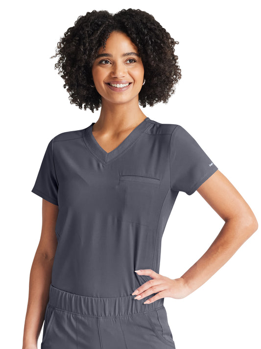 Women's 2-Pocket Tuckable V-Neck Scrub Top