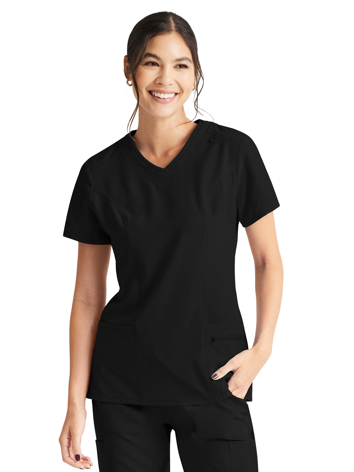 Women's 4-Pocket V-Neck Scrub Top