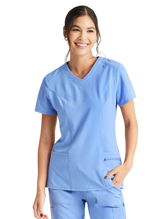 Women's 4-Pocket V-Neck Scrub Top