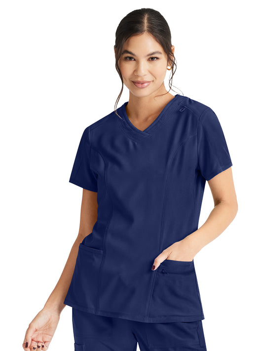 Women's 4-Pocket V-Neck Scrub Top