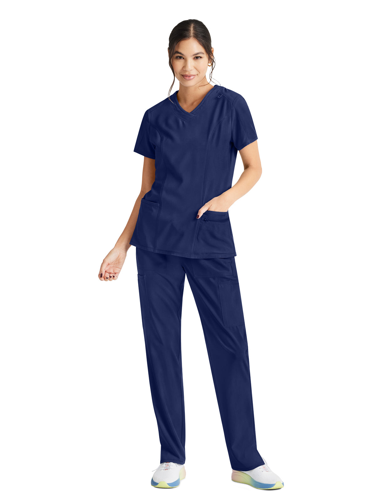 Women's 4-Pocket V-Neck Scrub Top