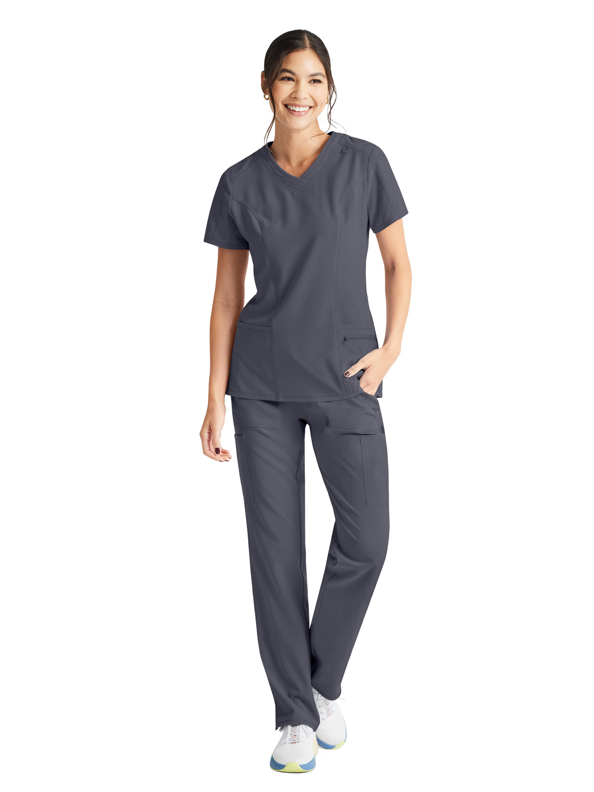 Women's 4-Pocket V-Neck Scrub Top