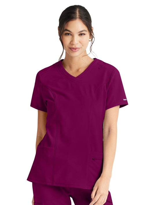 Women's 4-Pocket V-Neck Scrub Top