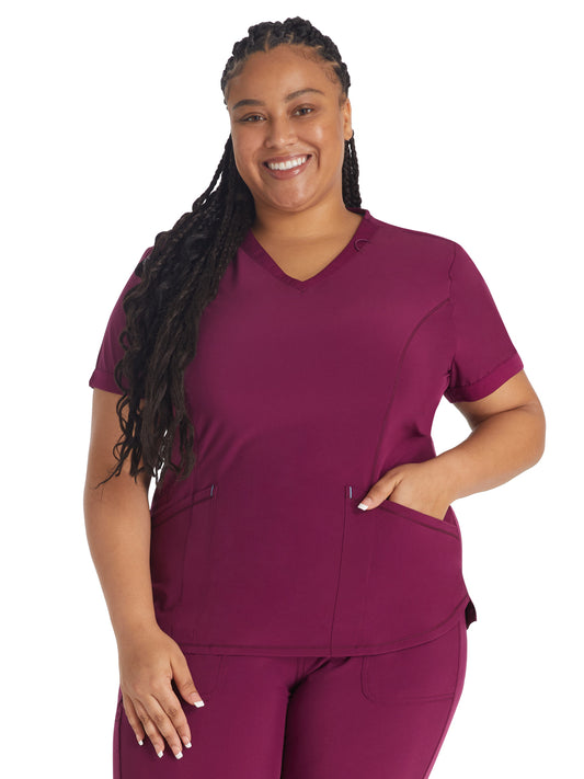 Women's 3-Pocket V-Neck Scrub Top