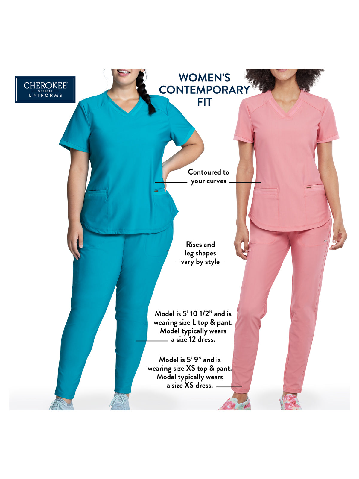 Women's 3-Pocket Henley Scrub Top