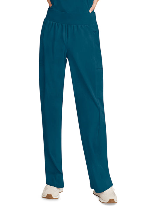 Women's 5-Pocket Anemone Straight Leg Scrub Pant - ML012 - Caribbean Blue