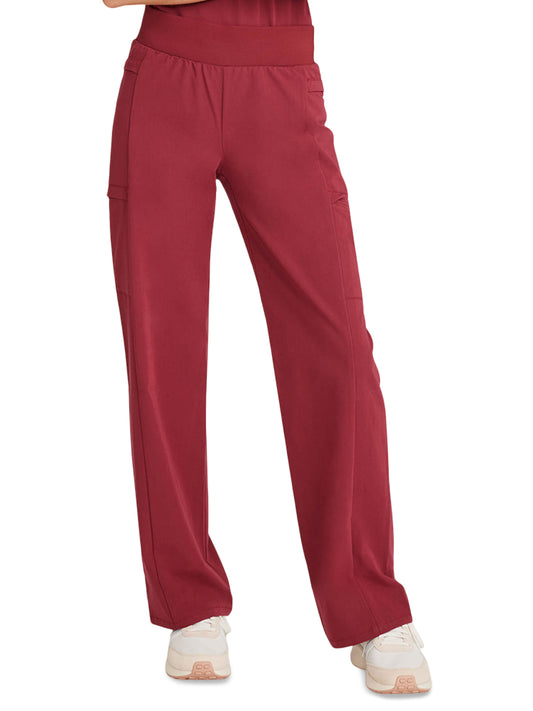 Women's 5-Pocket Anemone Straight Leg Scrub Pant - ML012 - Cherry Wood