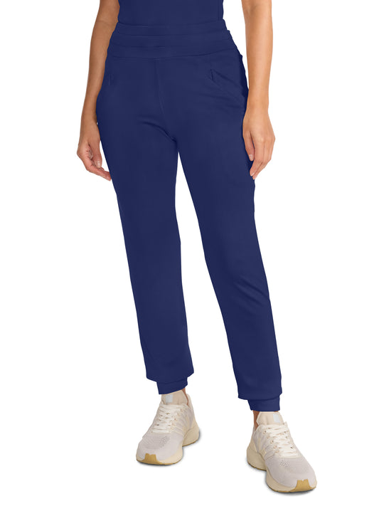 Women's 4-Pocket Ponte Jogger Scrub Pant - ML013 - Navy