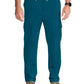 Men's 7-Pocket Ponte Cargo Scrub Pant - ML018 - Caribbean Blue
