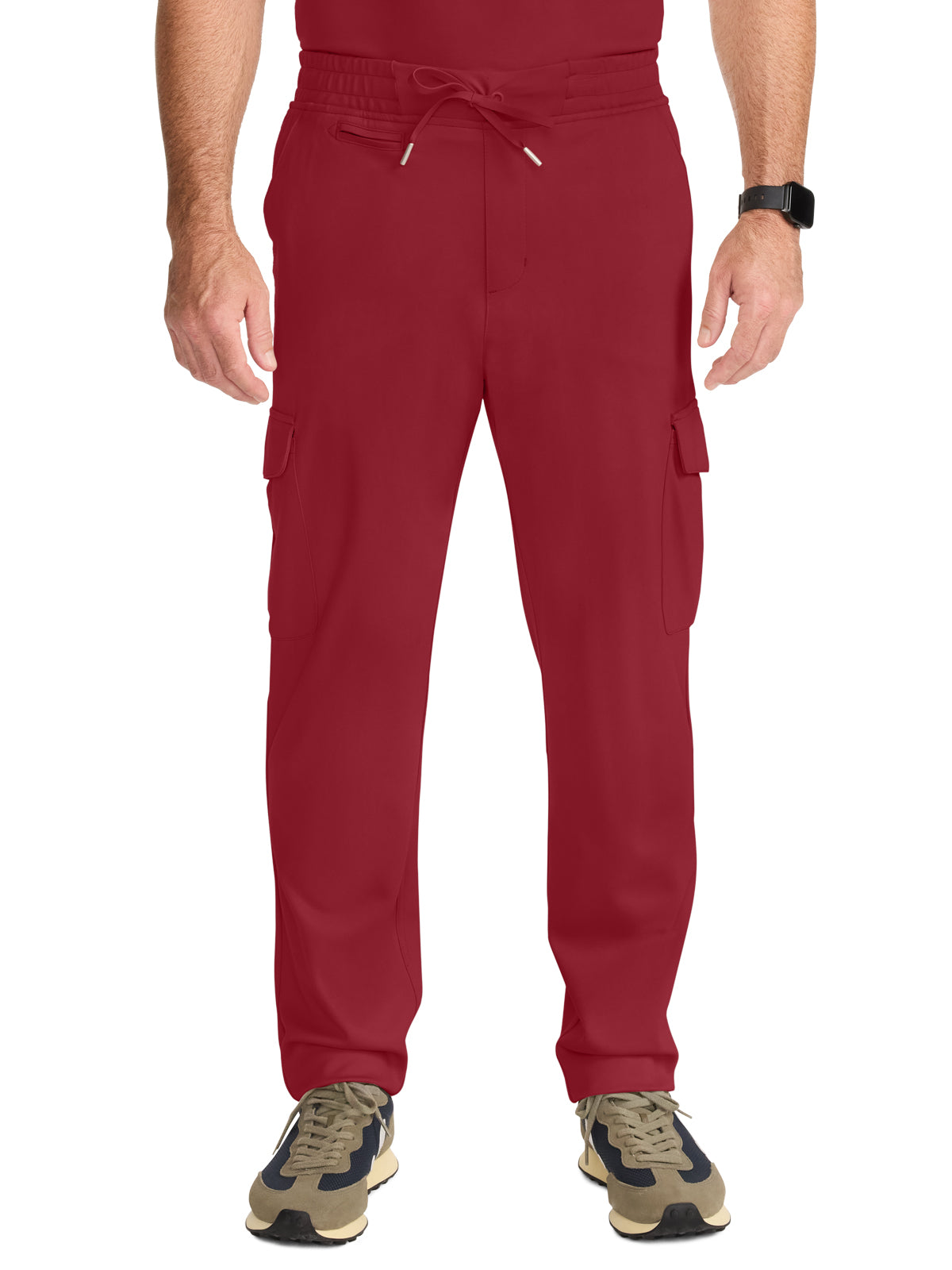 Men's 7-Pocket Ponte Cargo Scrub Pant - ML018 - Cherry Wood