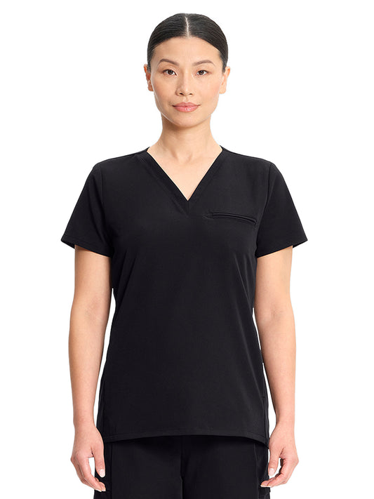 Women's 3-Pocket Flora V-Neck Scrub Top - ML613 - Black