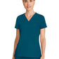 Women's 3-Pocket Flora V-Neck Scrub Top - ML613 - Caribbean Blue
