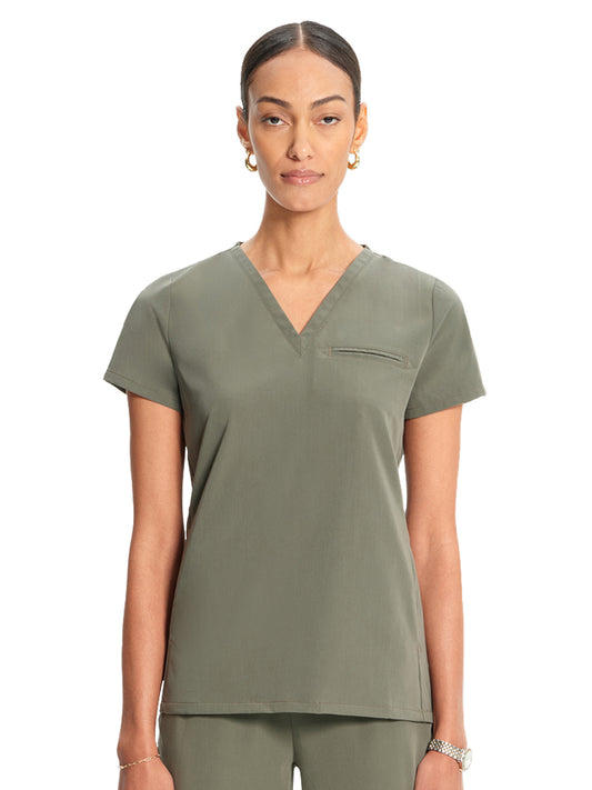 Women's 3-Pocket Flora V-Neck Scrub Top - ML613 - Olive