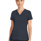 Women's 3-Pocket Flora V-Neck Scrub Top - ML613 - Pewter