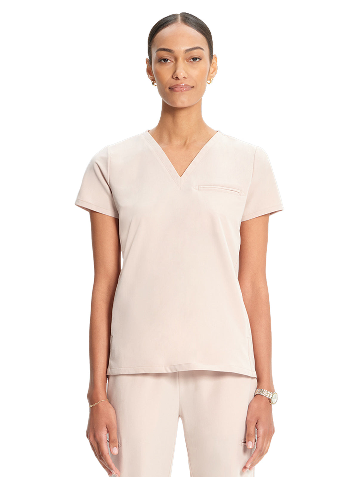 Women's 3-Pocket Flora V-Neck Scrub Top - ML613 - Toasted Tan