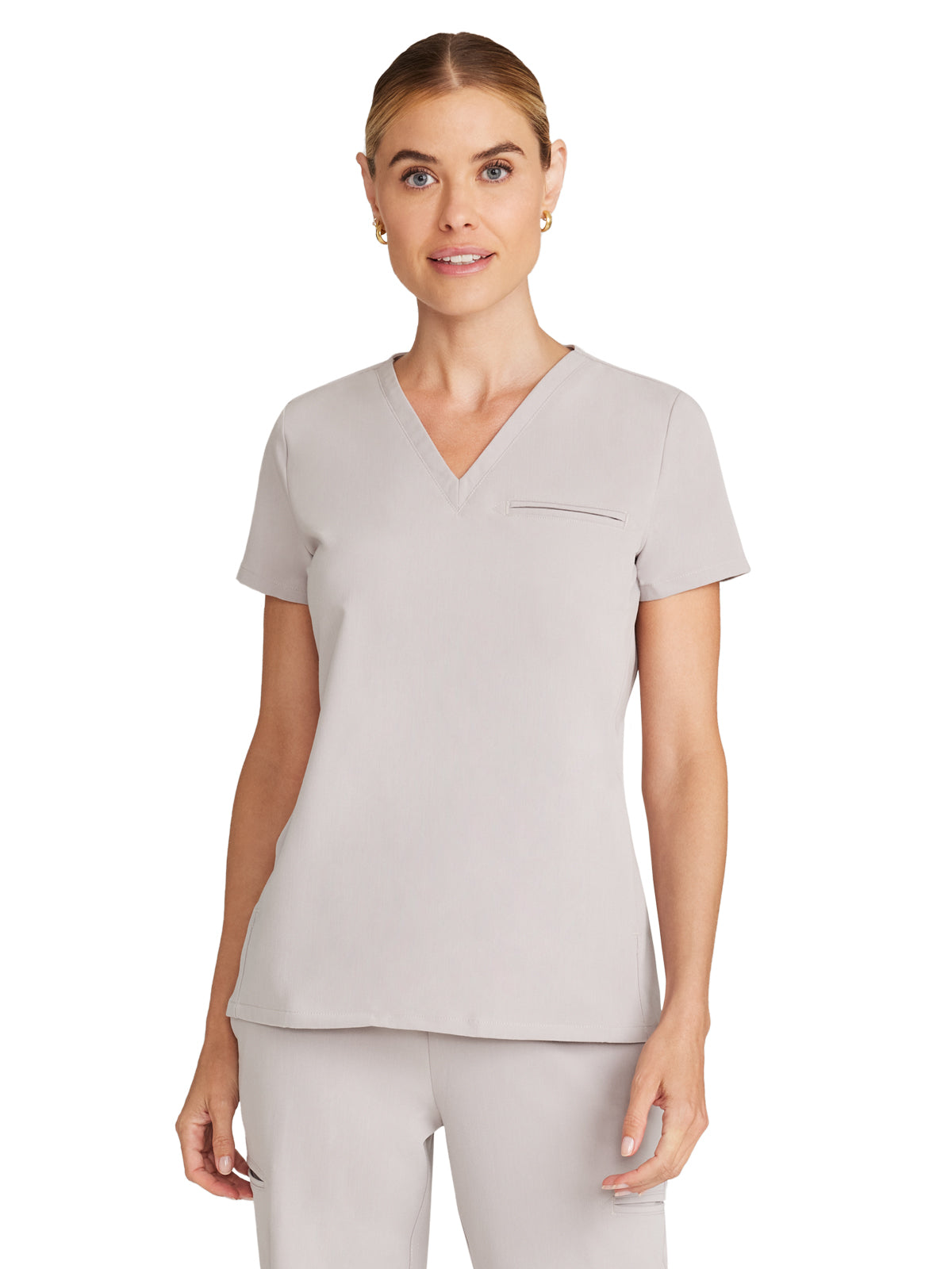 Women's 3-Pocket Flora V-Neck Scrub Top - ML613 - Warm Stone