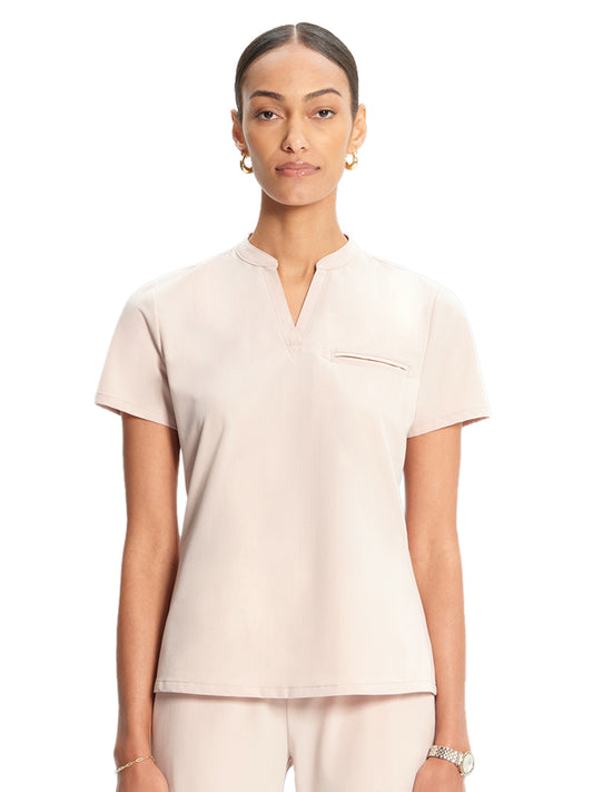 Women's 1-Pocket Taiga Scrub Top - ML614 - Toasted Tan
