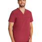 Men's 3-Pocket Vapor V-Neck Seamed Scrub Top - ML618 - Cherry Wood
