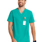 Men's 3-Pocket Vapor V-Neck Seamed Scrub Top - ML618 - Surgical Green