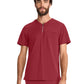 Men's 3-Pocket Ponte Quarter Zip V-Neck Scrub Top - ML620 - Cherry Wood