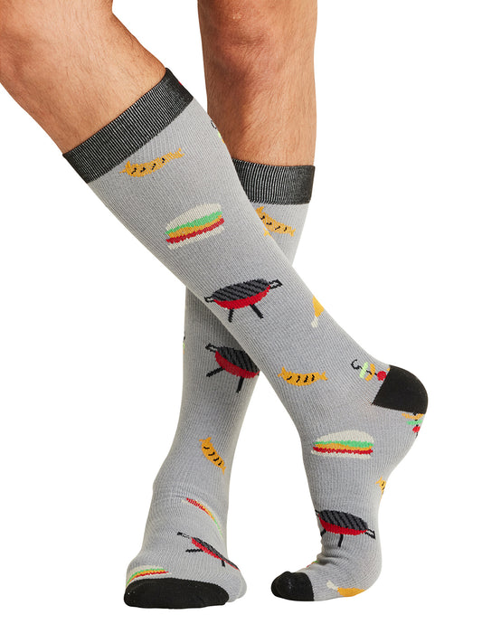 Men's 12 mmHg Support Socks - MPRINTSUPPORT - BBQ All Day